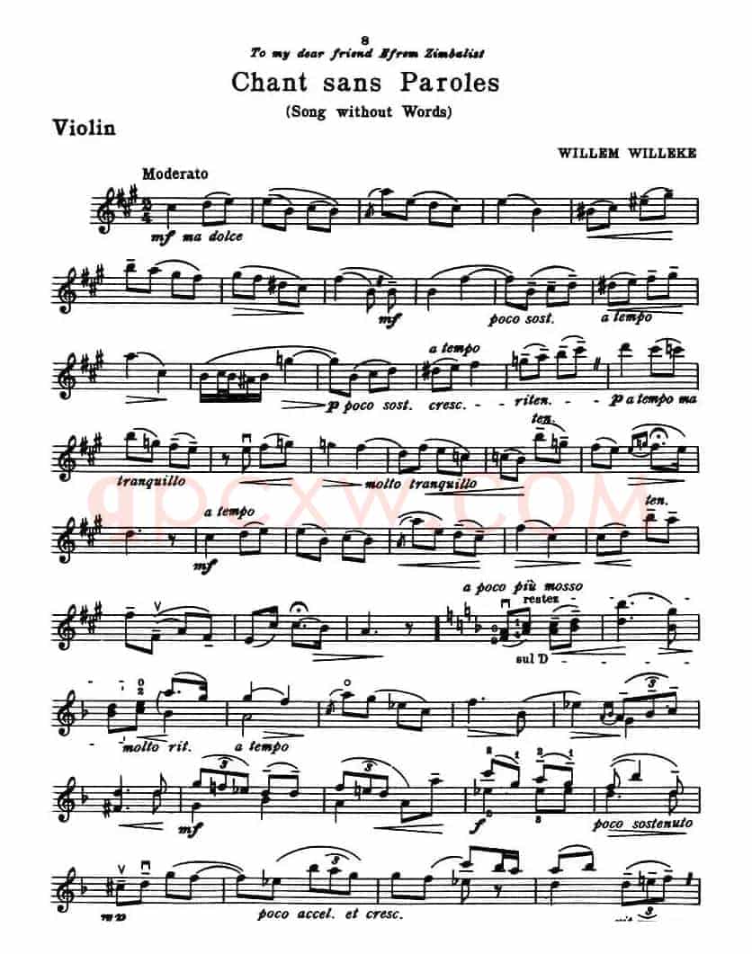 CHANT SANS PAROLES（SONG WITHOUT WORDS）