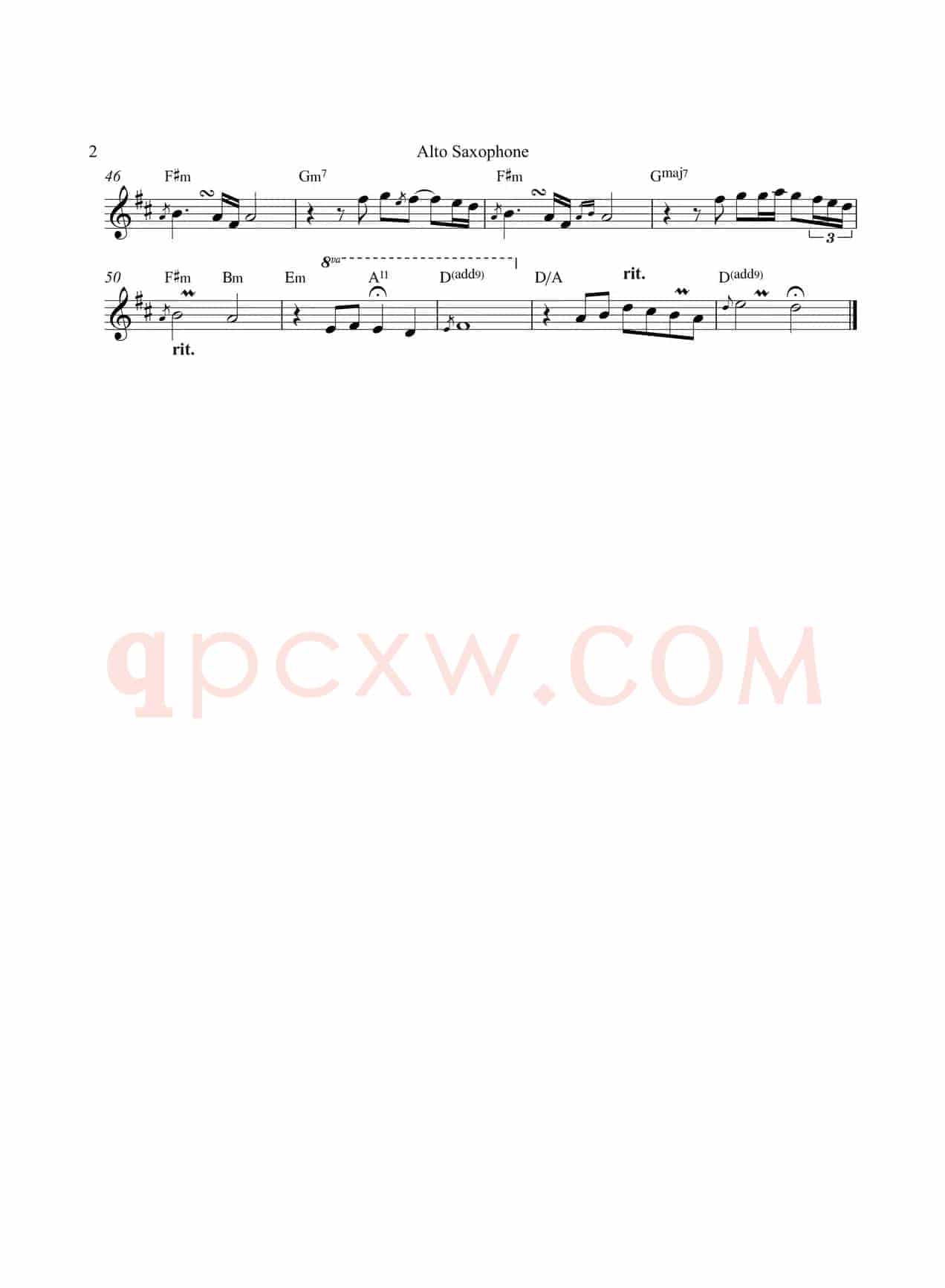 The Way We Were（中音萨克斯）