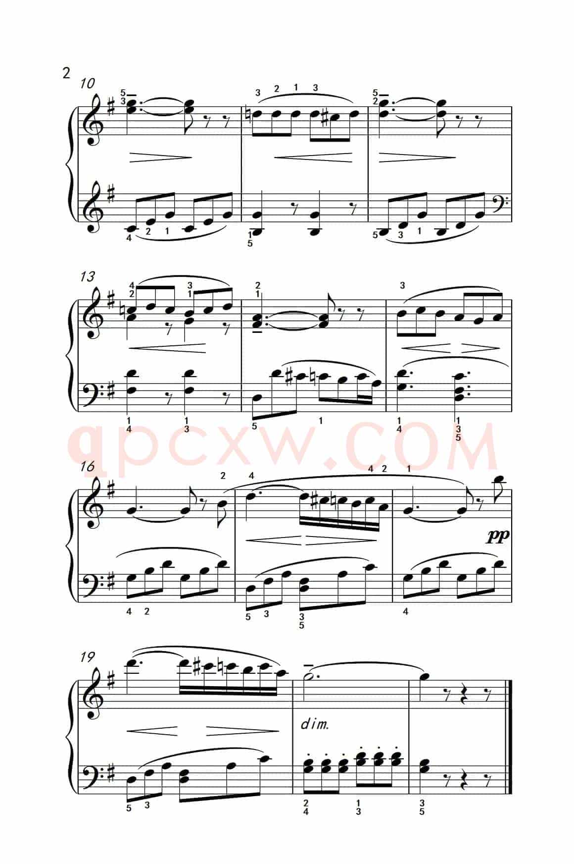 摇篮曲（老年大学 钢琴教程 1）