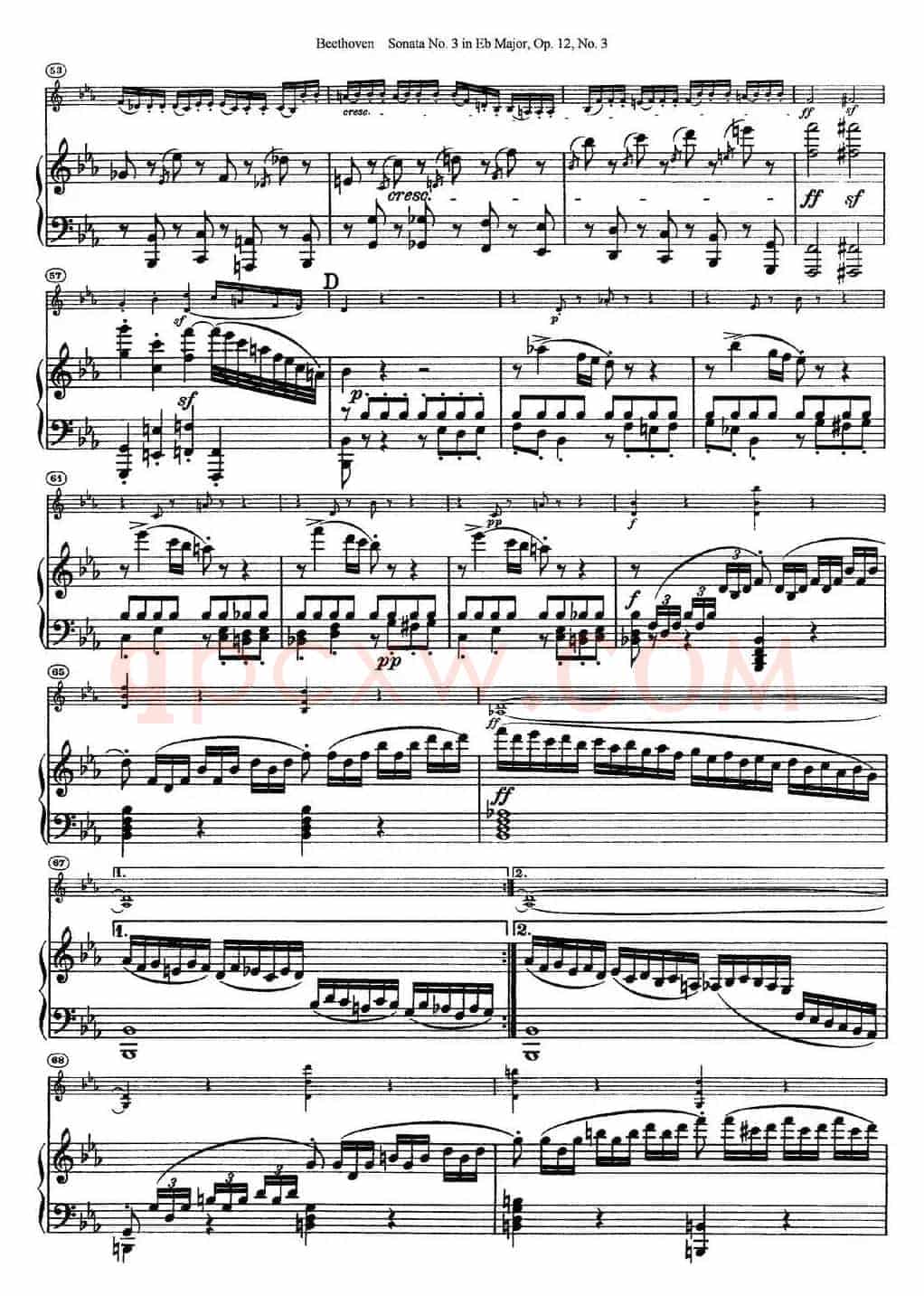 Violin Sonata No.3 in Eb Major Op.12 No.3（小提琴+钢琴伴奏）