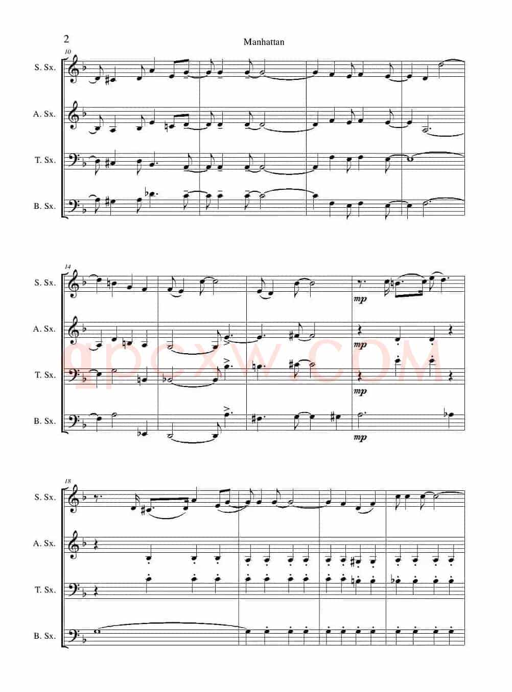 Manhattan score（四重奏）