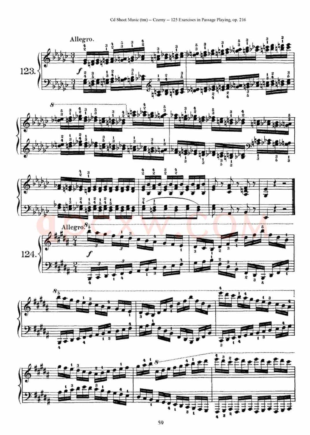 125 Exercises in Passage Playing Op.261（车尔尼125首钢琴短乐句练习曲（112——125））