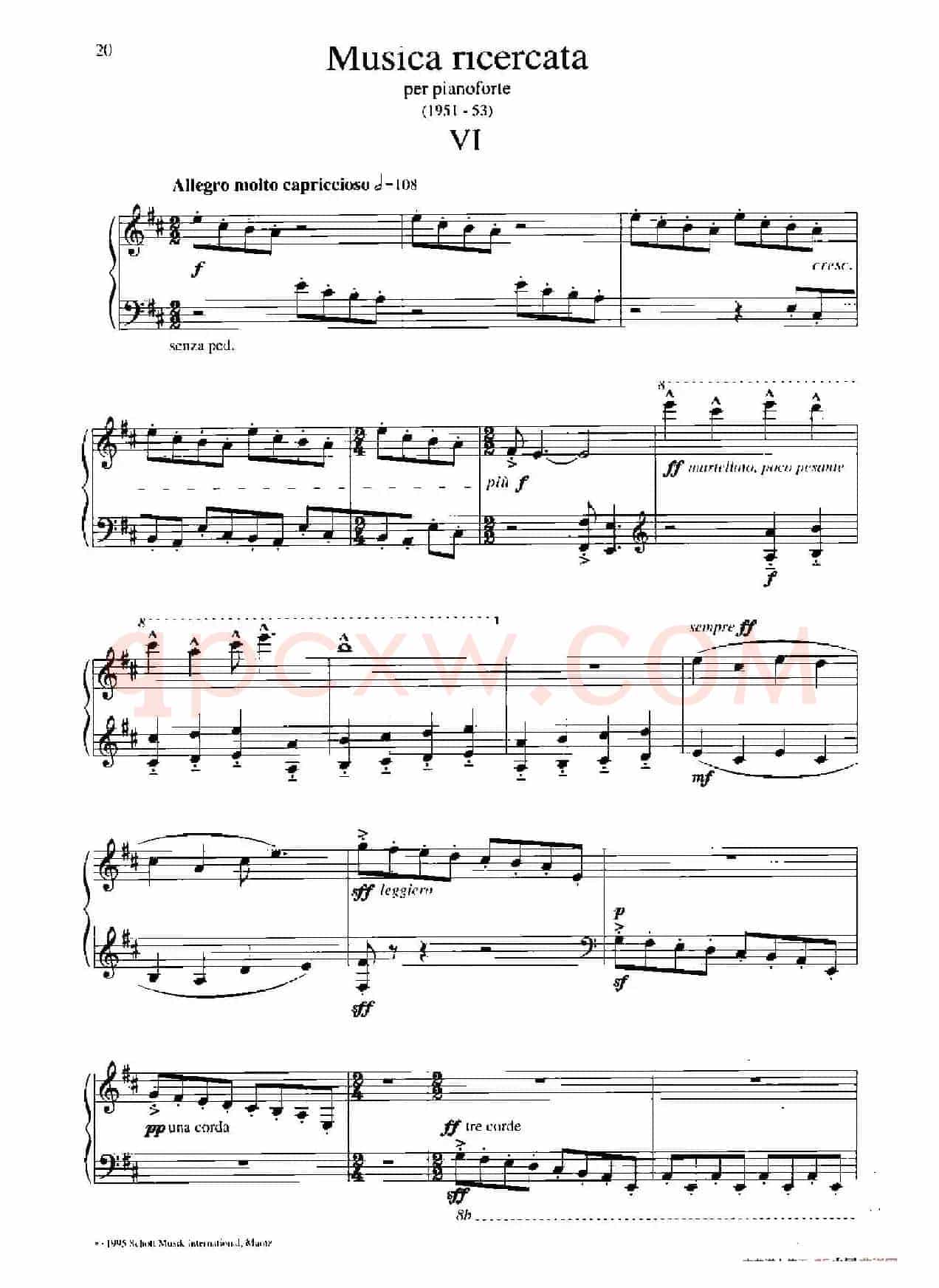 Musica Ricercata(音乐习作·6)