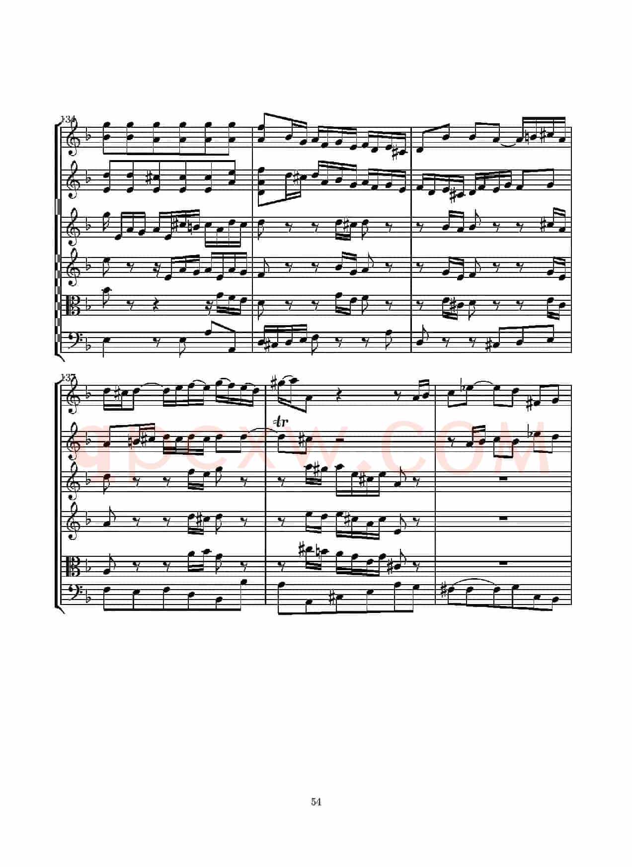 D小调无伴奏协奏曲（总谱）
