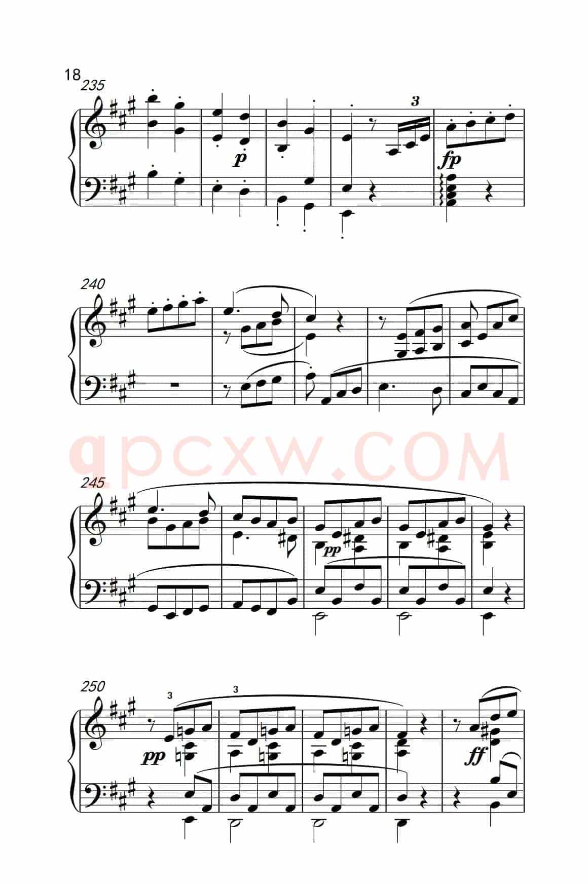 奏鸣曲 Opus 2 Nr.2 第一乐章（贝多芬奏鸣曲集 1）