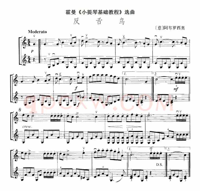 霍曼《小提琴基础教程》选曲：反舌岛（二重奏）