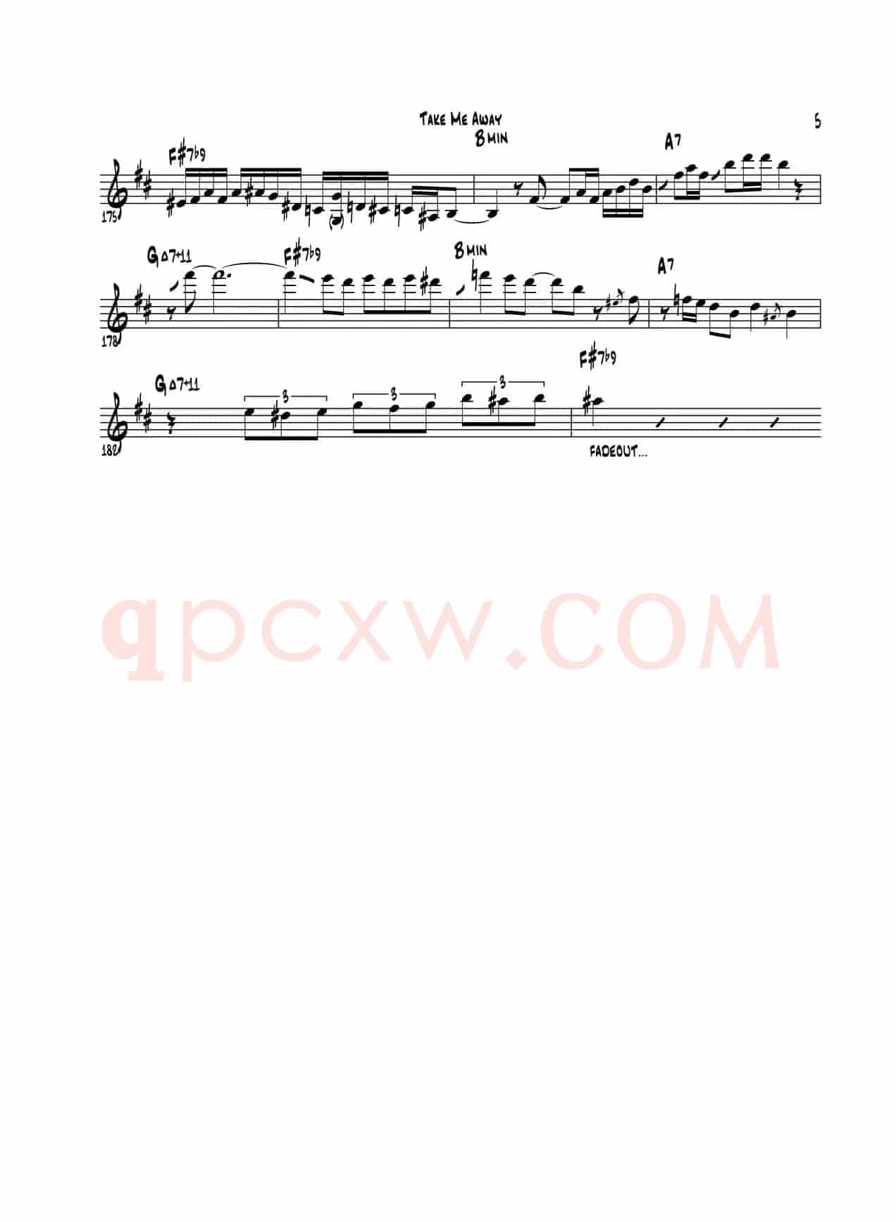 Take Me Away（高音萨克斯）