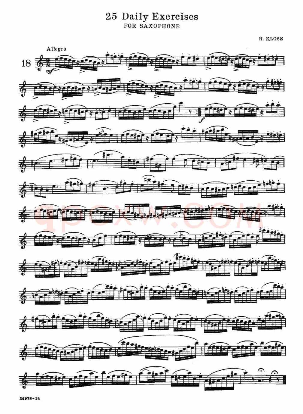 klose - 25首萨克斯练习曲（18）