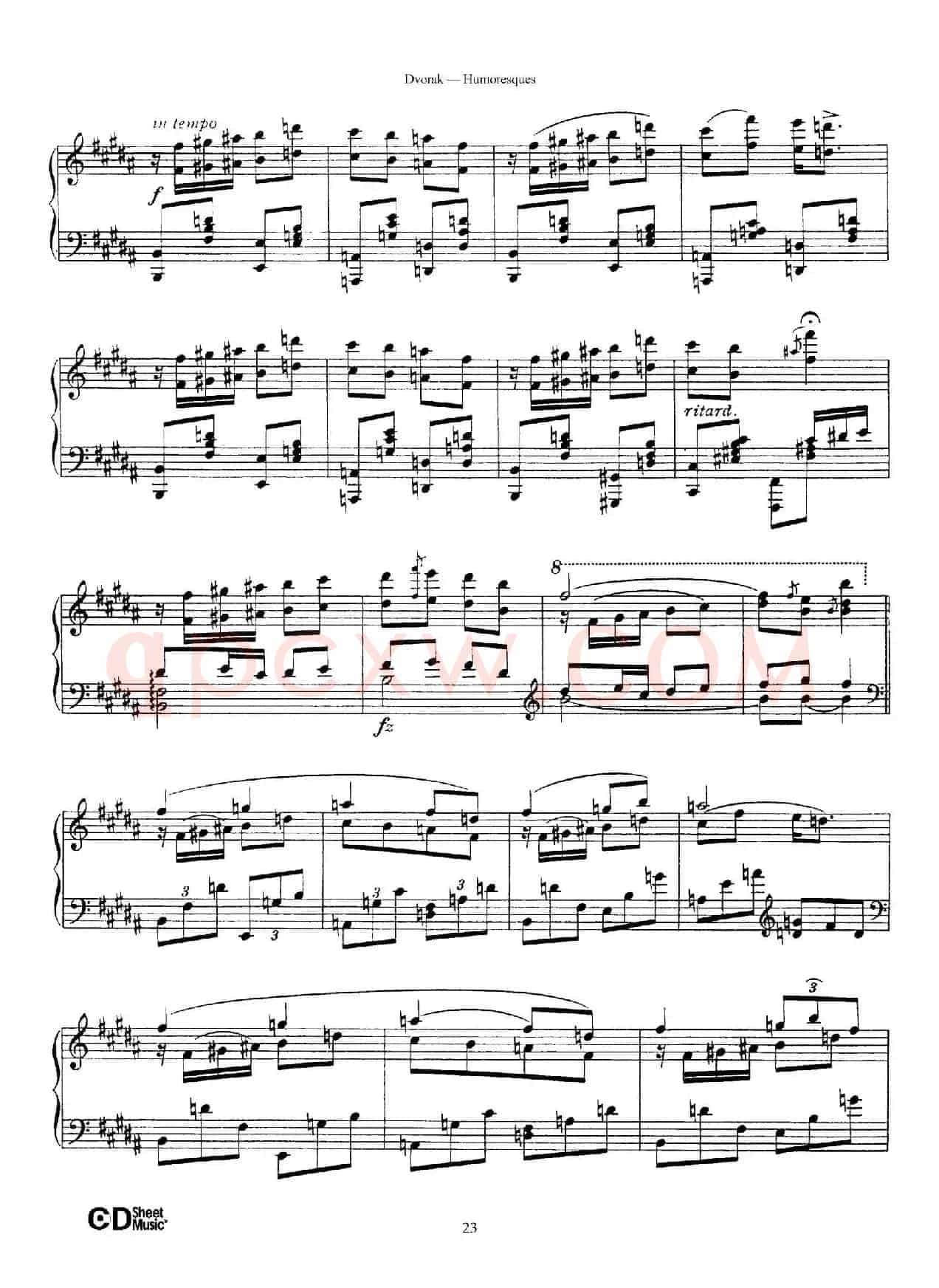8 Humoresques Op.101（8首幽默曲·6）