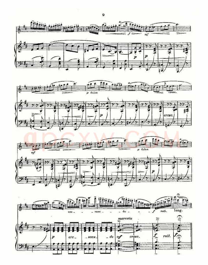 L'Hirondelle.Op.44（长笛+钢琴伴奏）