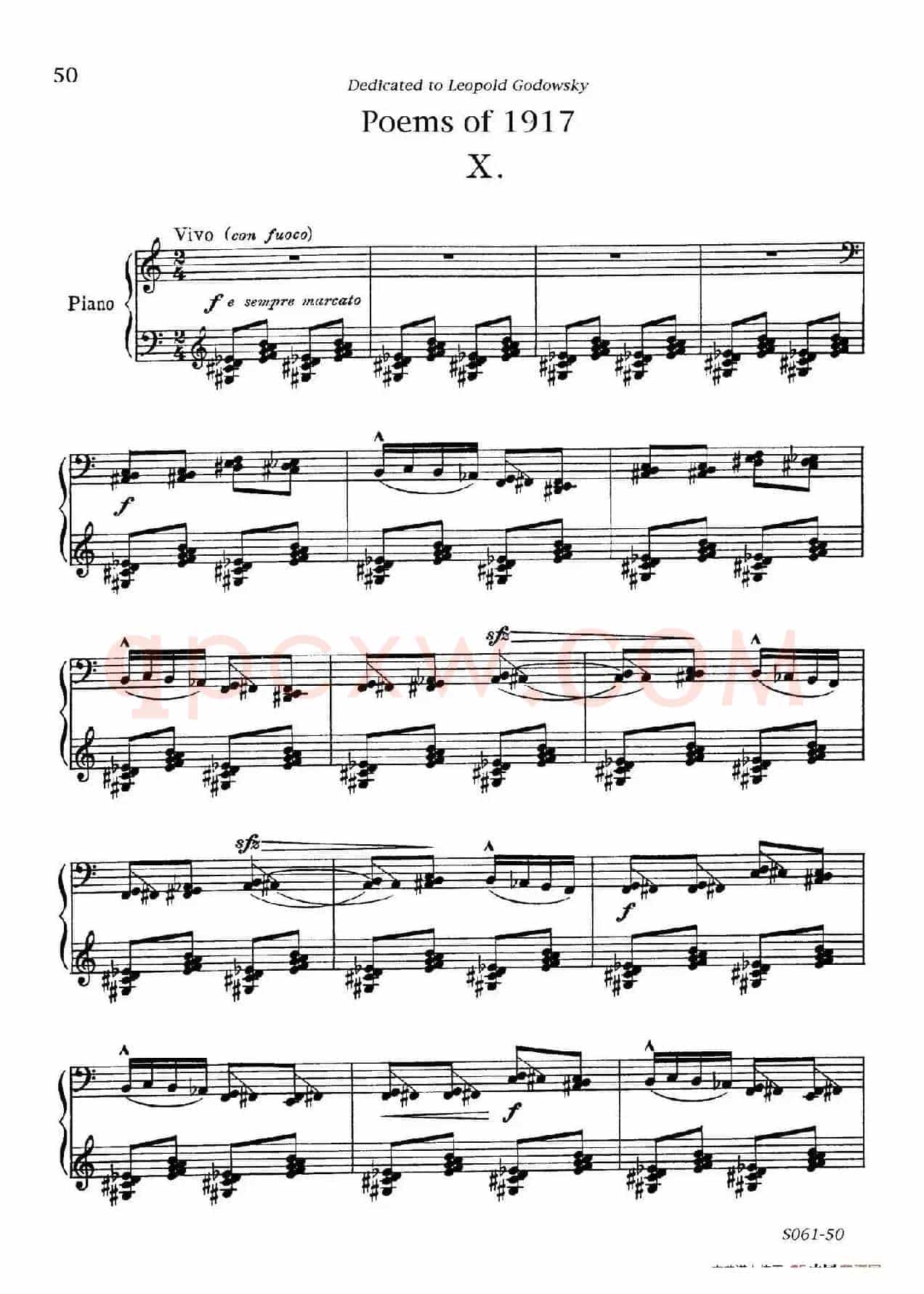 Poems of 1917 Op.41(1917之诗 10. 亡灵之舞)