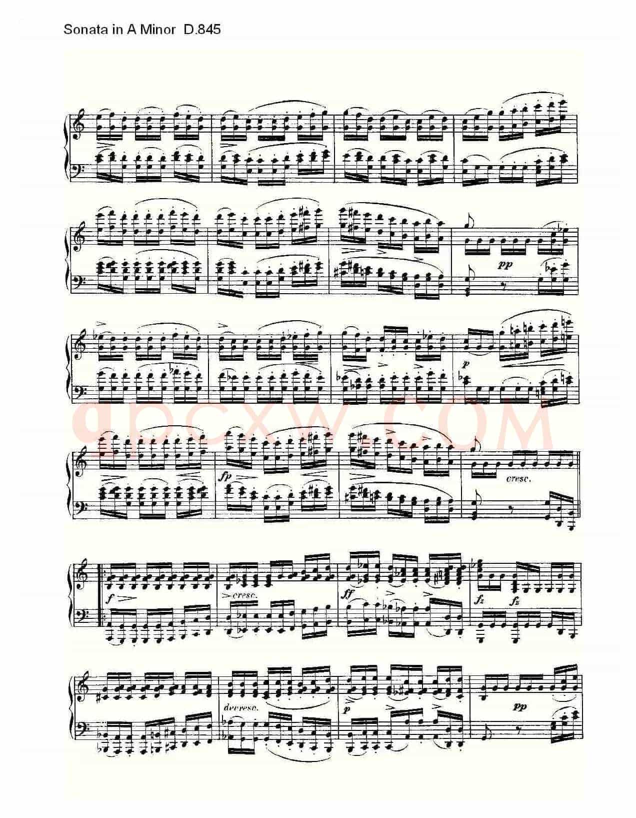Sonata in A Minor D.845（A小调奏鸣曲 D.845）