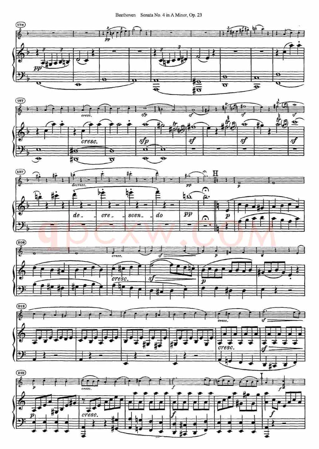 Violin Sonata No.4 in A Minor Op.23（小提琴+钢琴伴奏）