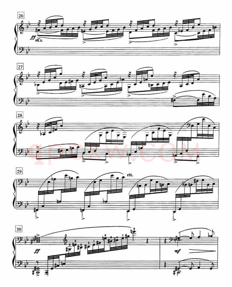 钢琴教程第八级 练习曲（Op.33 No.5）