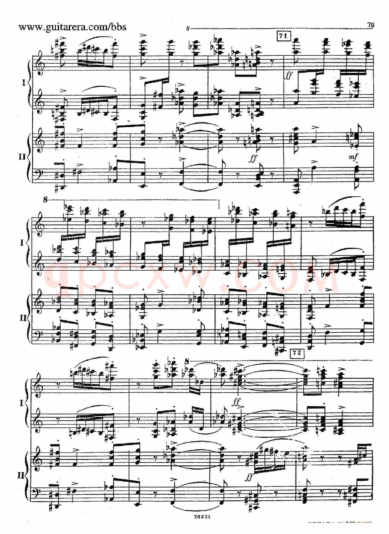 Rhapsody On A Theme Of Paganini Op.43(帕格尼尼主题狂想曲·双钢琴)(P61——87)