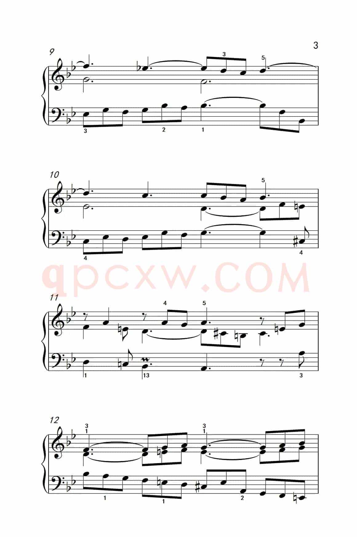 第九级1.吉格舞曲 选自《英国组曲》第三套（中央音乐学院 钢琴（业余）考级教程 7-9级）