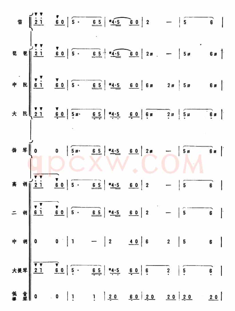 人民的邮递员（笛子独奏+乐队伴奏曲总谱）