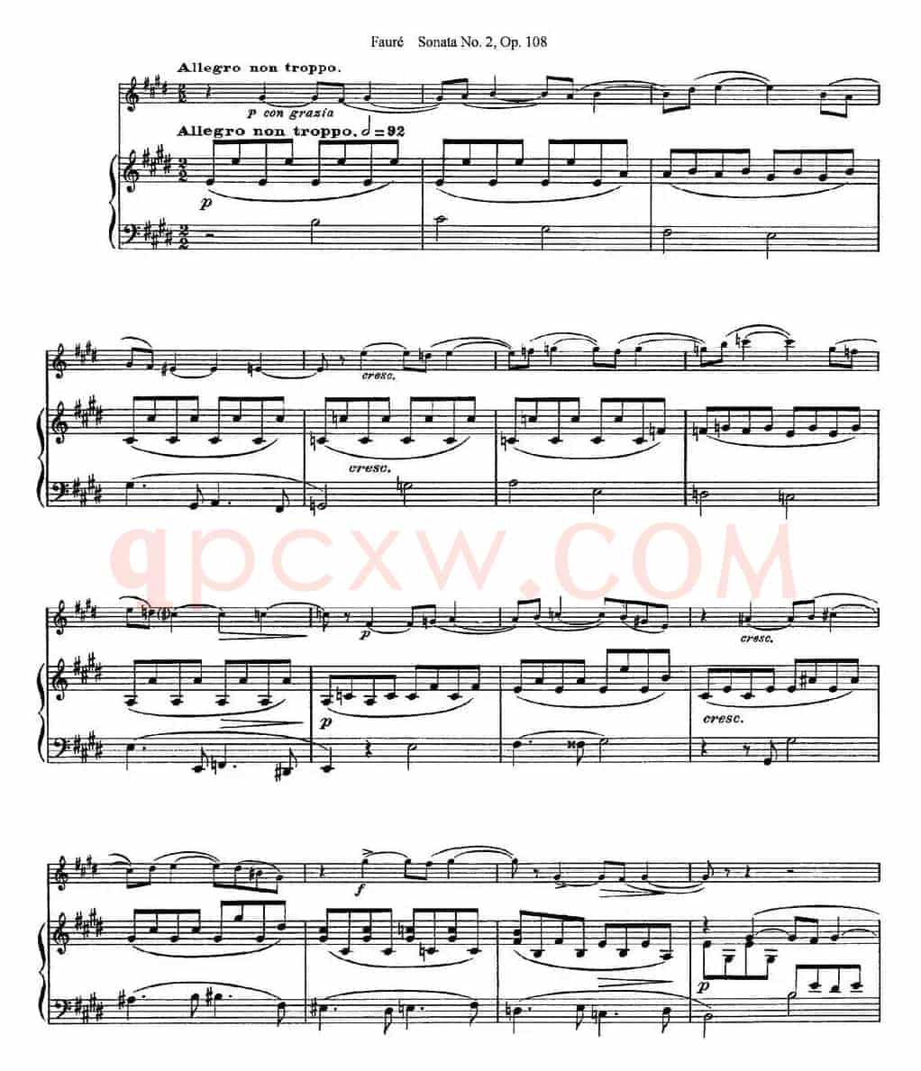 Violin Sonata No.2 Op.108（小提琴+钢琴伴奏）