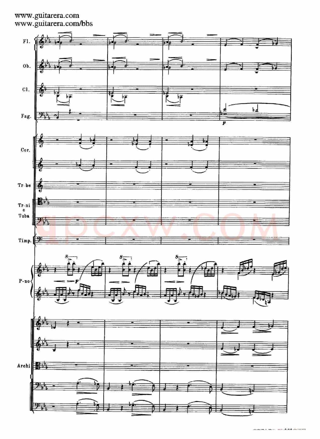 c小调第二钢琴协奏曲 Op.18（第一乐章总谱·P19——27）
