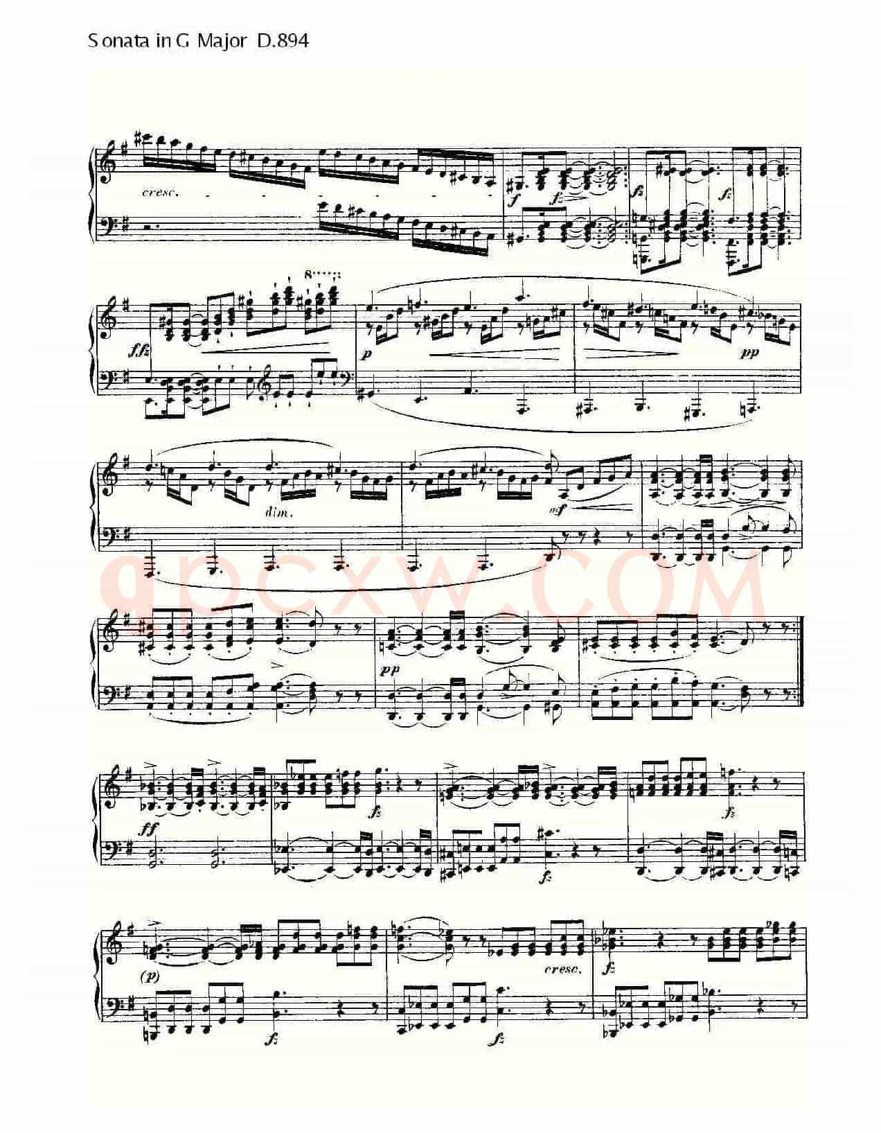 Sonata in G Major D.894(G大调奏鸣曲 D.894)