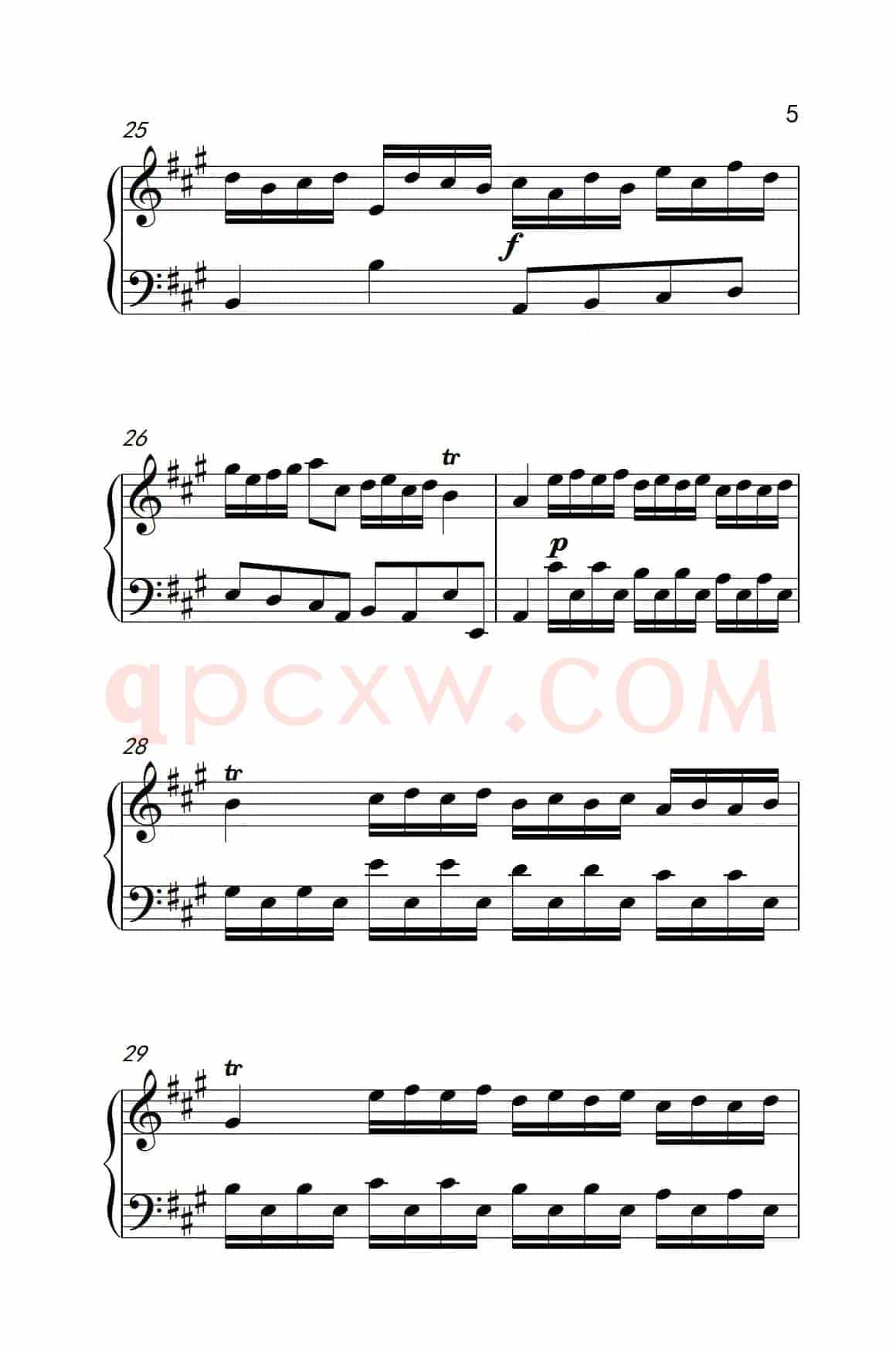 第五级 2.A大调奏鸣曲（中央音乐学院 钢琴（业余）考级教程 4-6级）