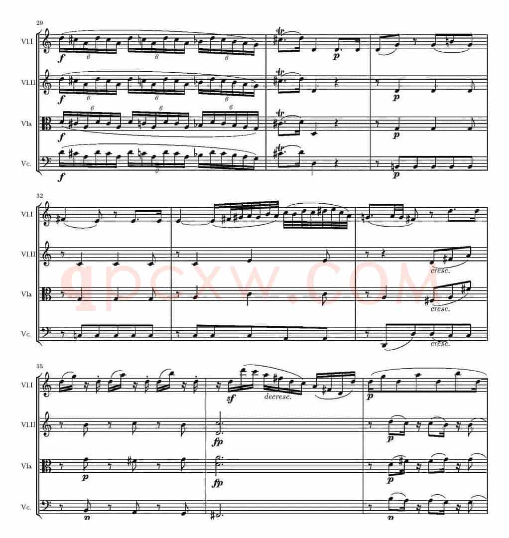 String Quartet KV.387（G大调弦乐四重奏）