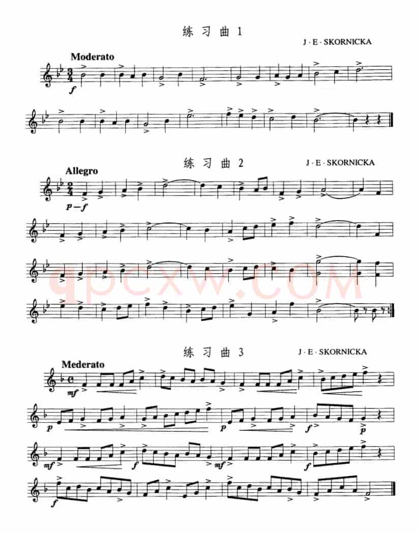 小号考级一级练习曲6首