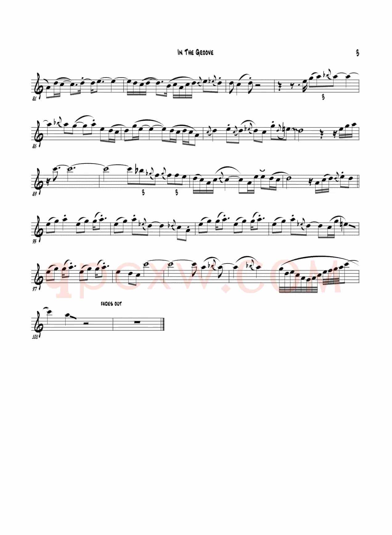 In The Groove（中音萨克斯）