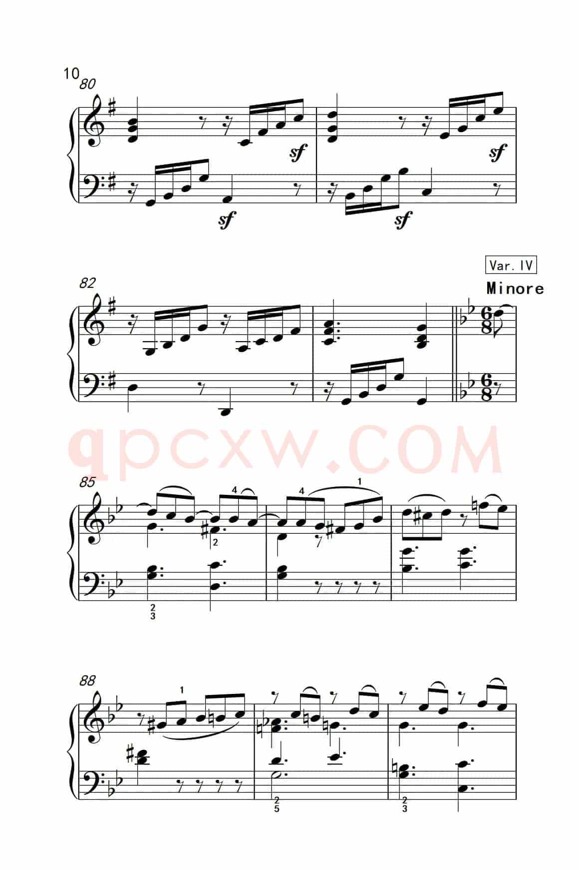 第七级2.G大调变奏曲 贝多芬（中央音乐学院 钢琴（业余）考级教程 7-9级）