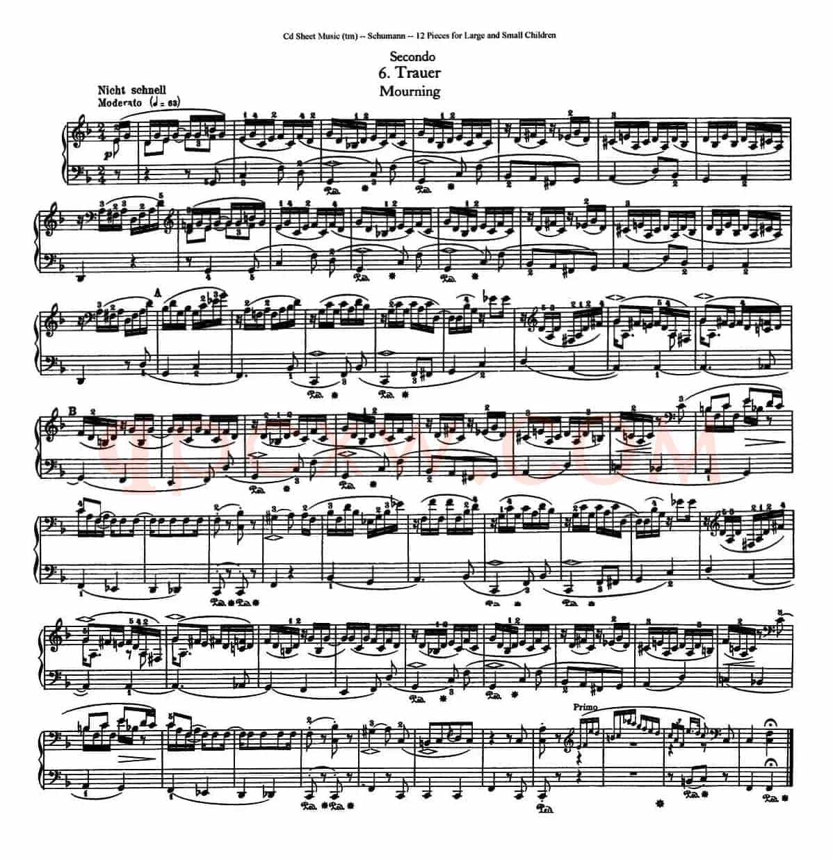 12首为孩子们而作的四手联弹曲 Op.85(四手联弹)(6)