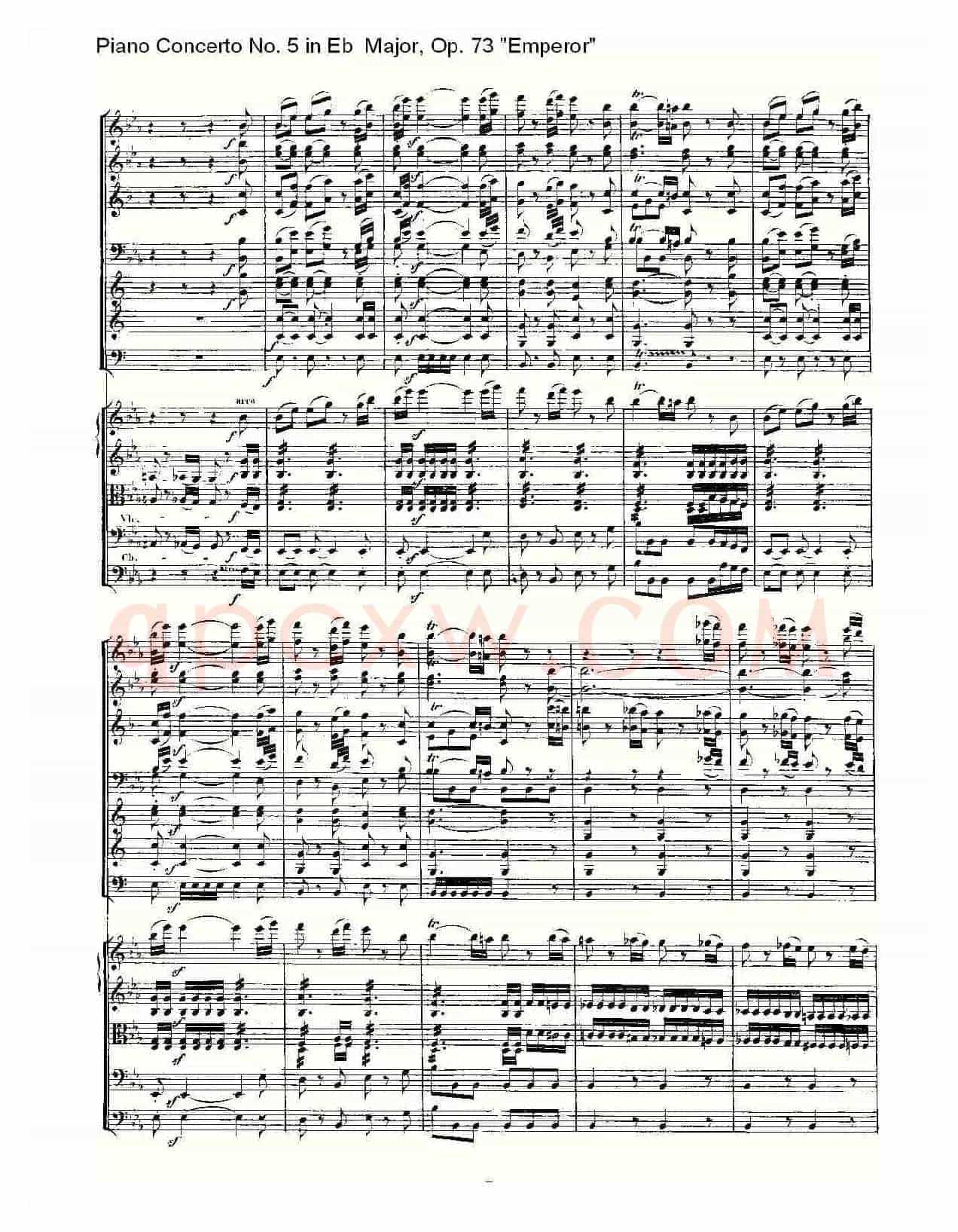 Eb大调钢琴第五协奏曲 Op.73“皇帝”第三乐章