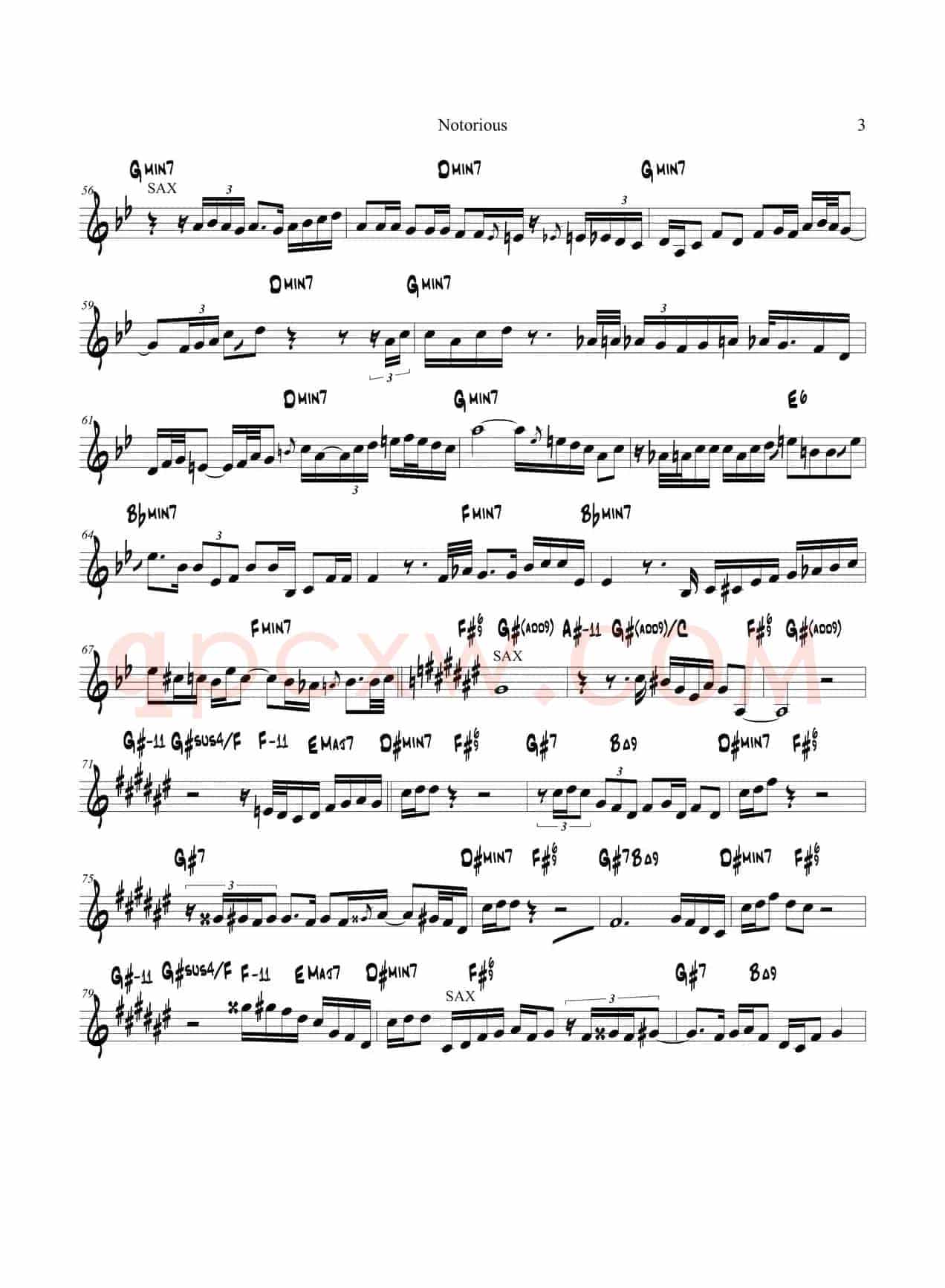 Notorious（Trumpet Bb）