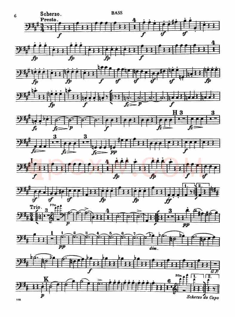 TROUT QUINTET（鳟鱼五重奏）（BASS分谱）