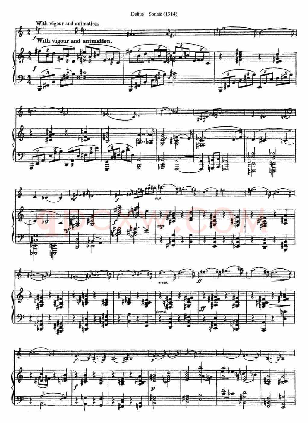 Delius Sonata（小提琴+钢琴伴奏）
