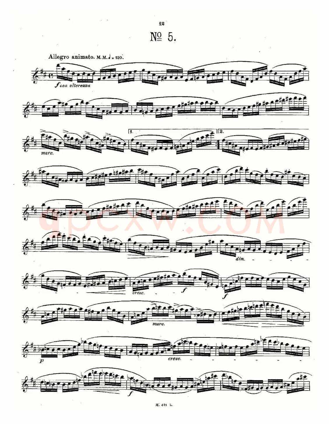 24首长笛练习曲 Op.15 之1—5