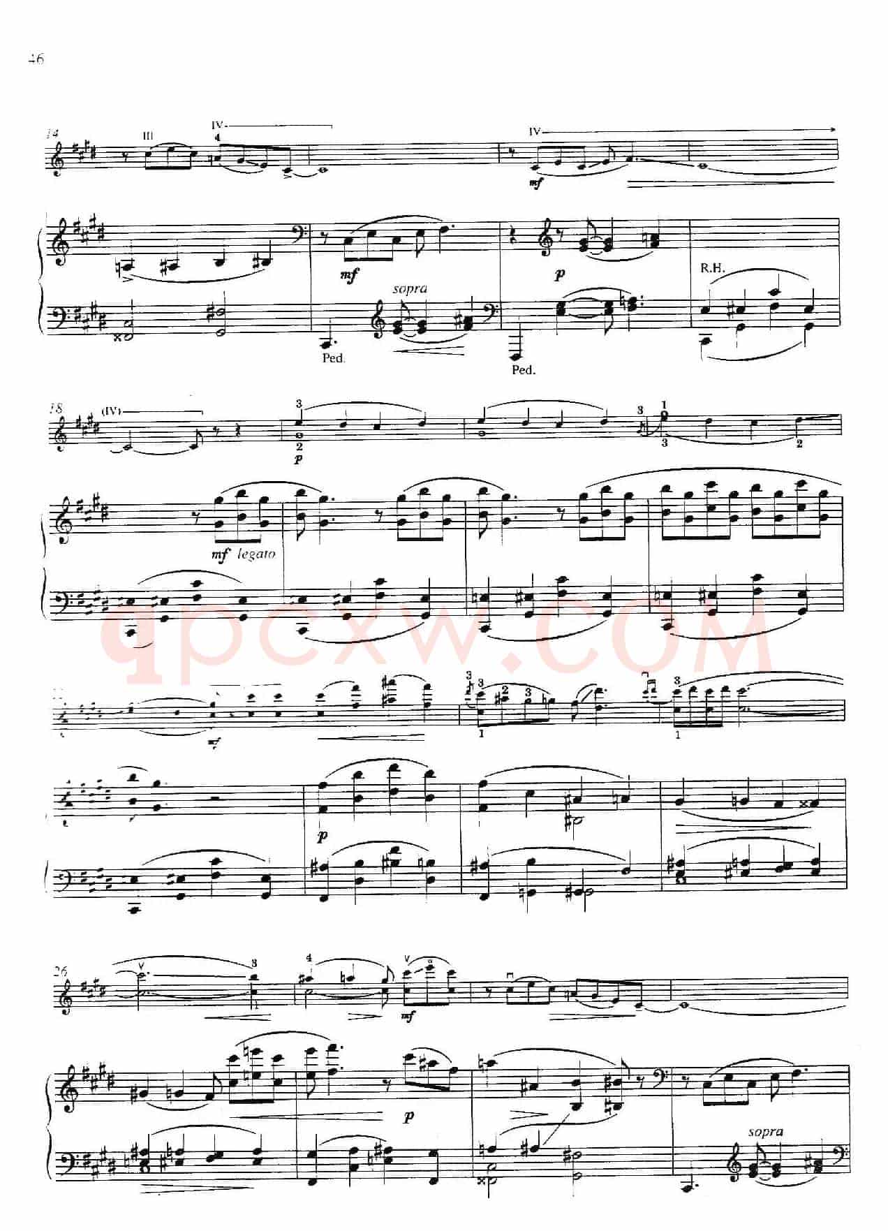 Three Preludes for Piano·Ⅱ（为钢琴而作的三首前奏曲·Ⅱ）（小提琴+钢琴伴奏）