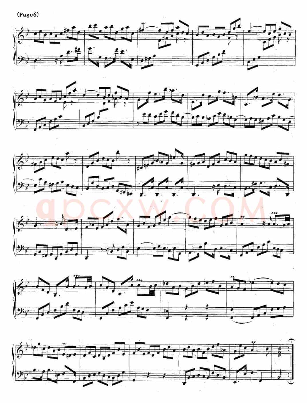 帕蒂塔6首德国组曲（No.1 降B大调 巴赫 Partita B-flat Major BWV825）