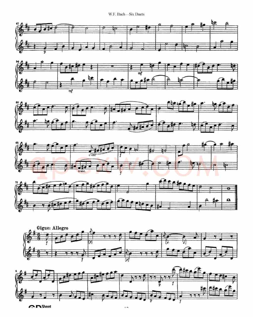 Six Duets（6首二重奏）（2）