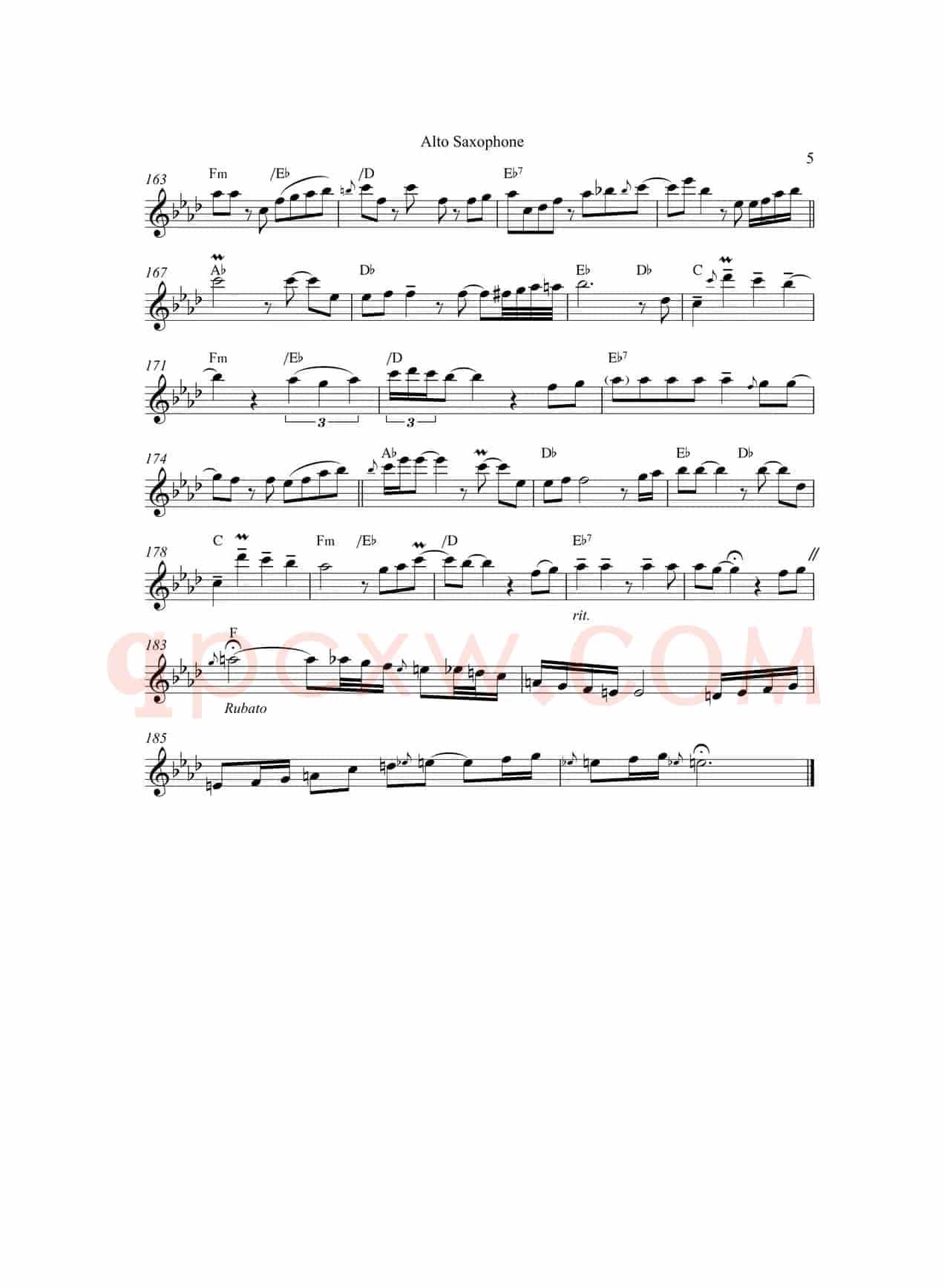 Nothing's Gonna Change My Love For You（中音萨克斯）