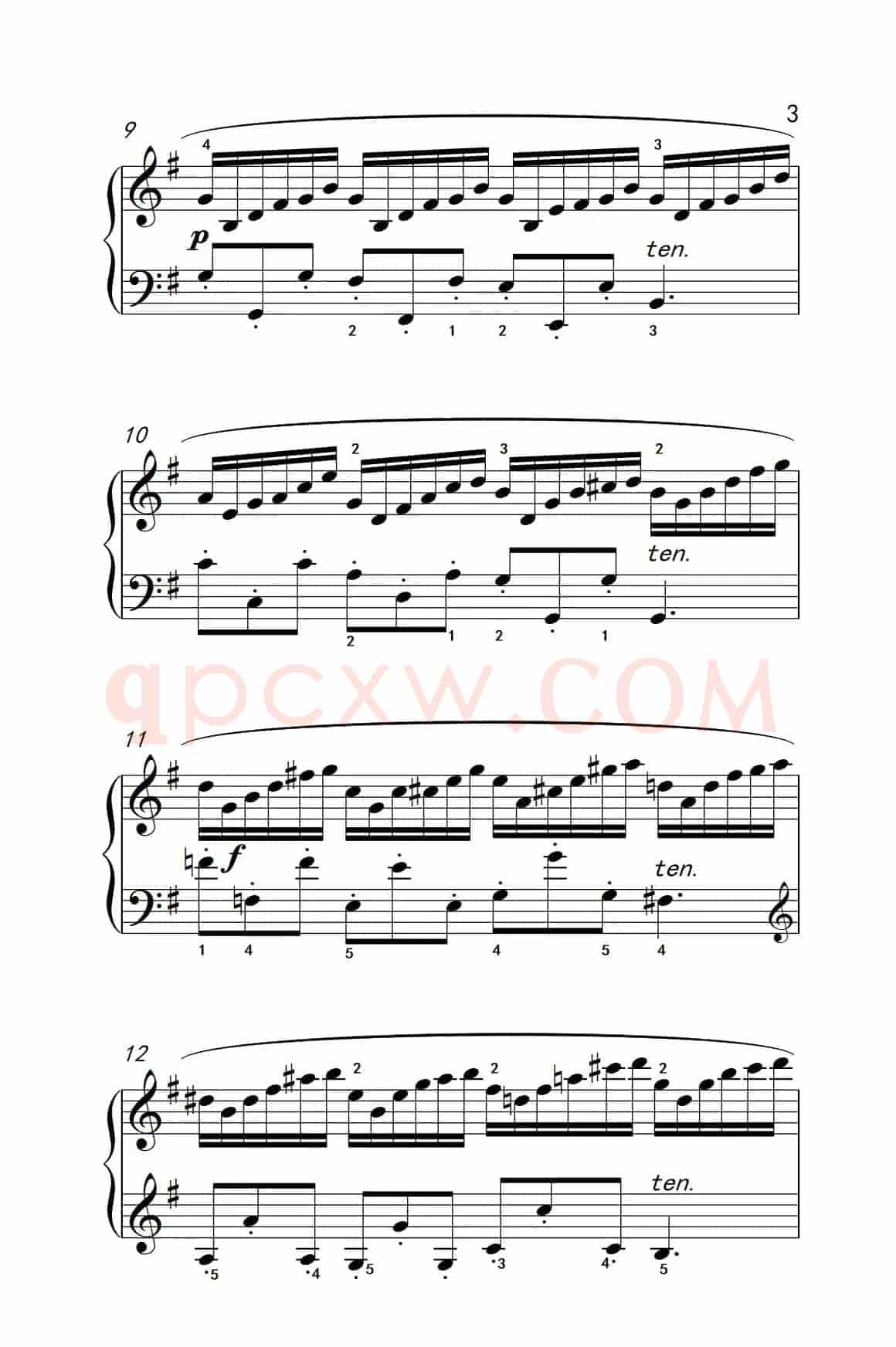 第七级1.练习曲（中央音乐学院 钢琴（业余）考级教程 7-9级）