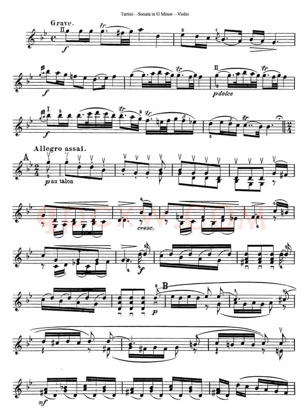 Violin Sonata in G Minor（The Devil's Trill）
