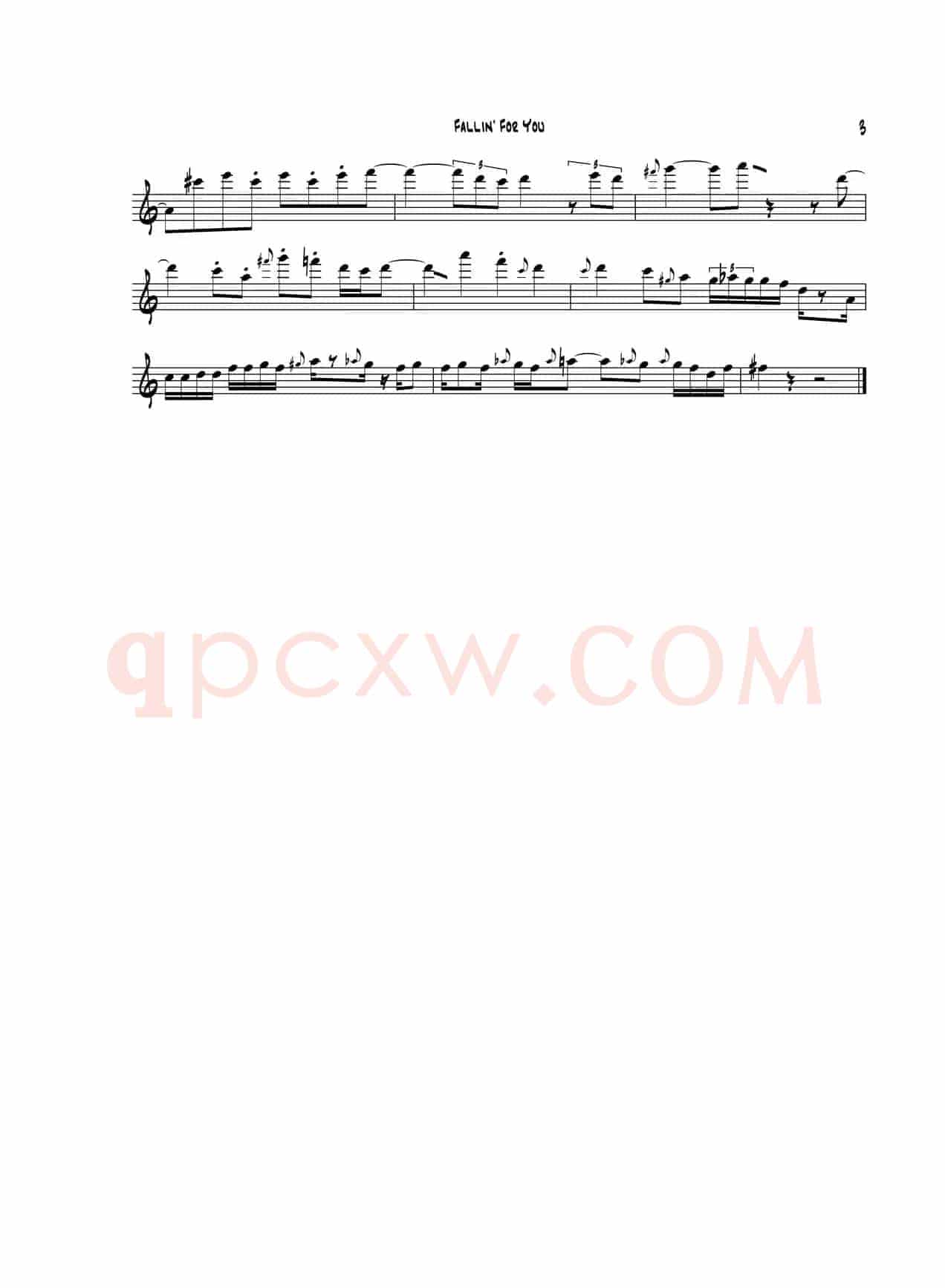 Fallin For You（次中音萨克斯）