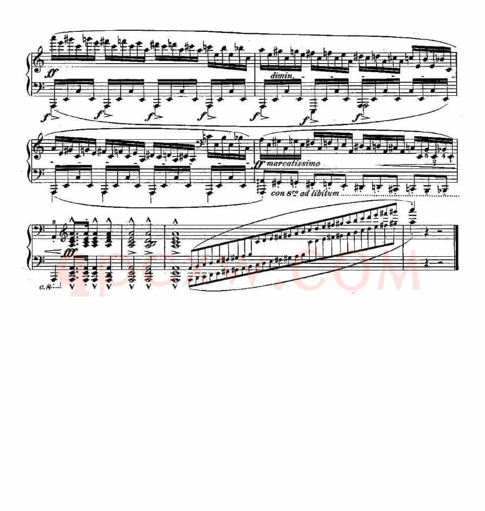 肖邦钢琴练习曲，Op.25之十一