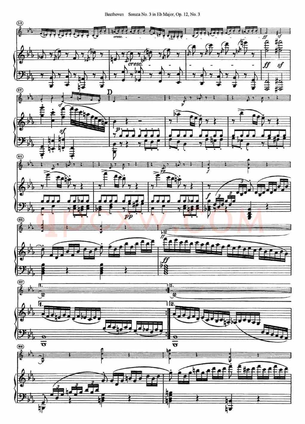 Violin Sonata No.3 in Eb Major Op.12 No.3（小提琴+钢琴伴奏）