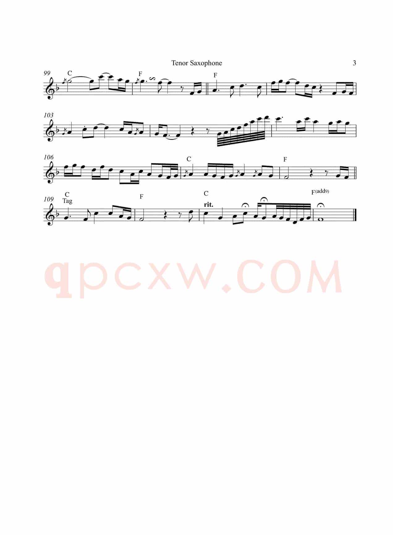 Jasmine Flower（次中音萨克斯）