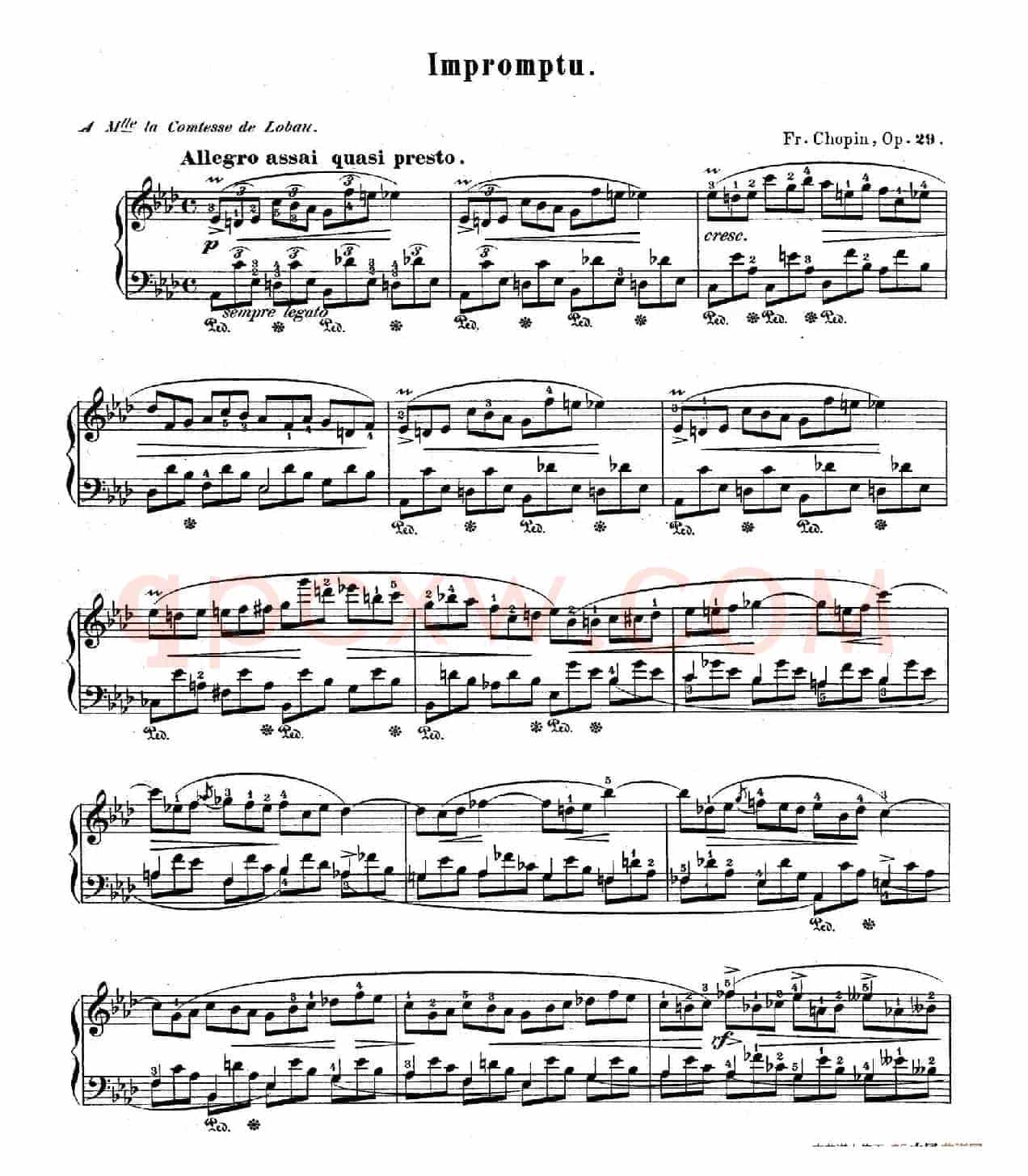 Impromptu in D-flat Major Op.29（降A大调第一即兴曲）