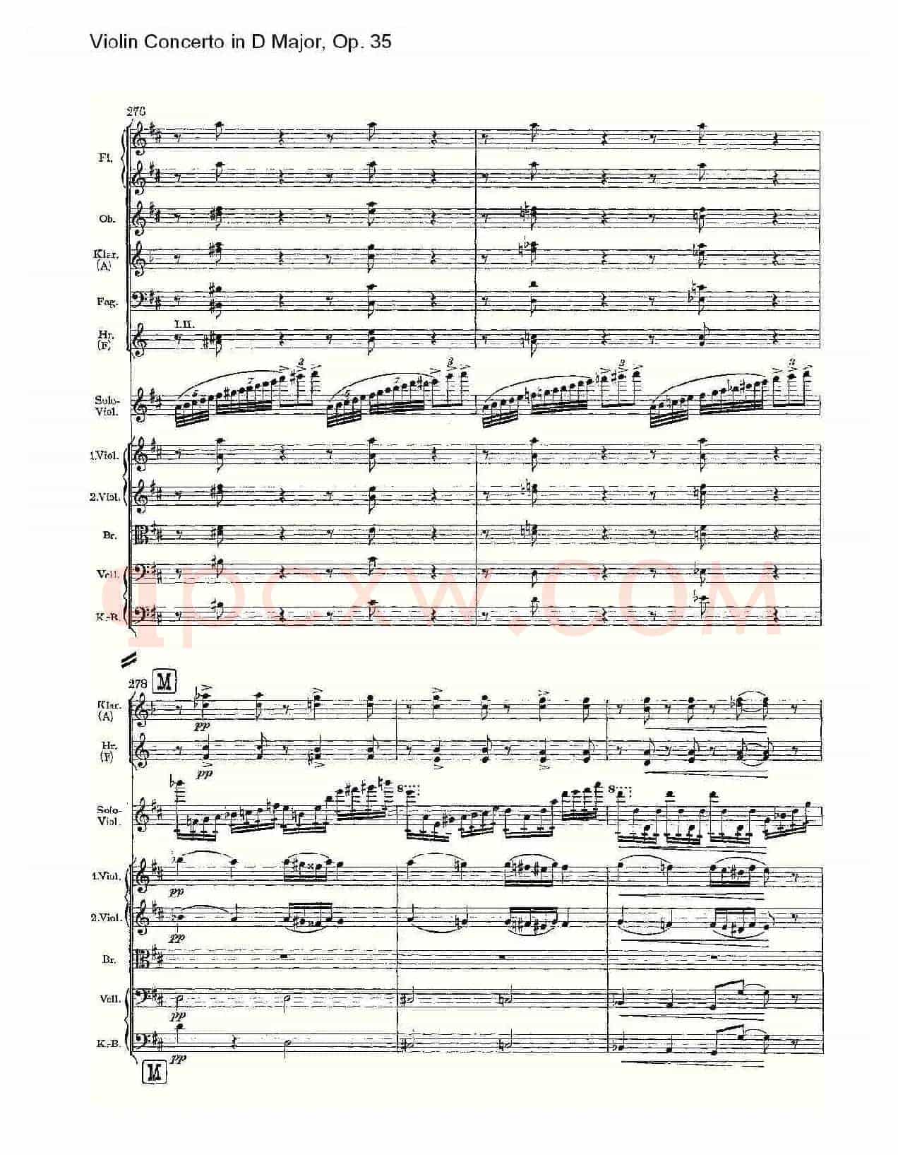 D大调小提琴协奏曲, Op.35第一乐章（二）