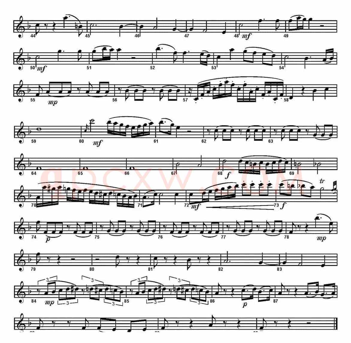 SERENADE No.11 in Eb，K.375 Part 3（四重奏·高音萨克斯分谱）