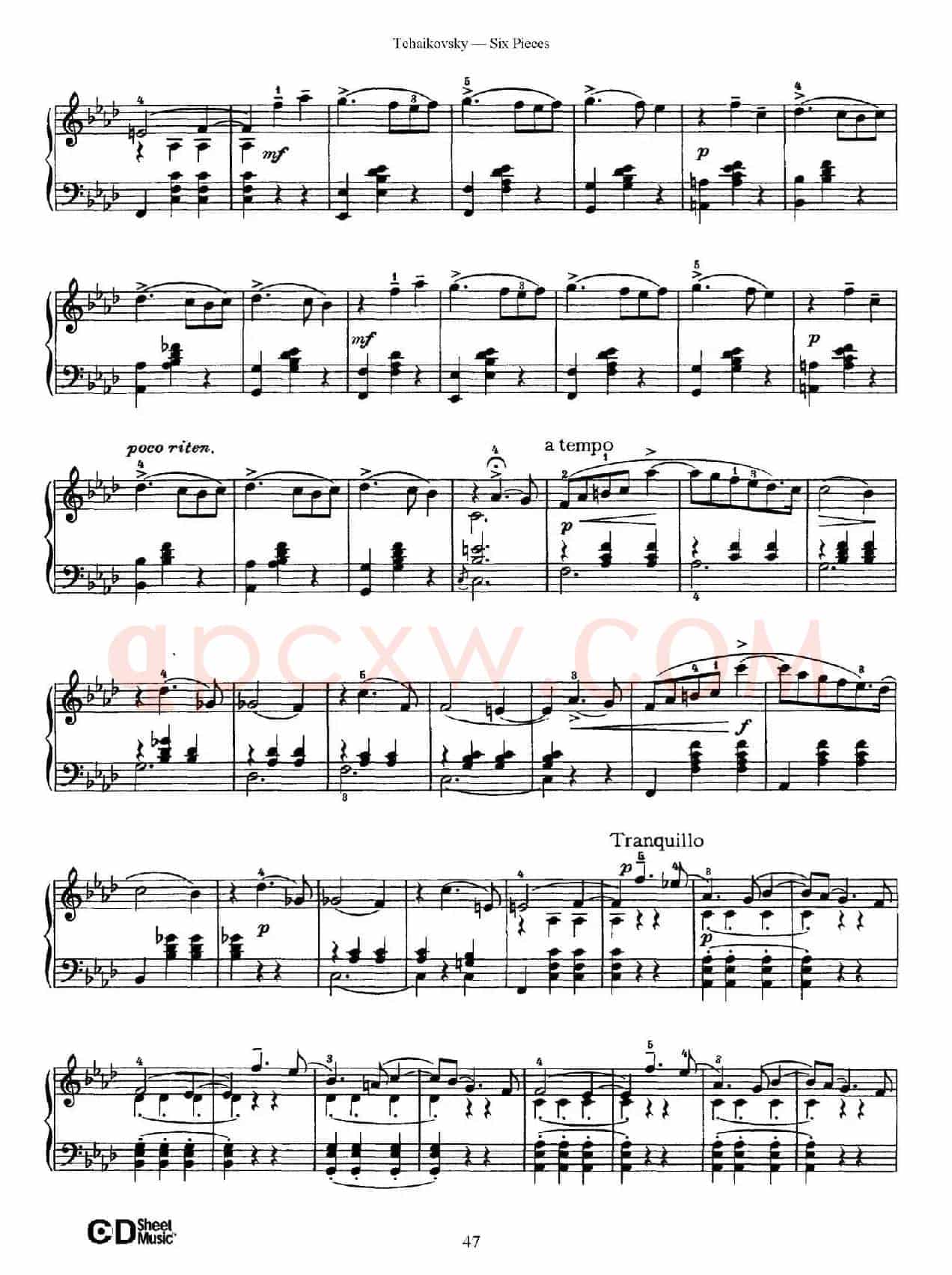 Six Pieces Op.51(6首小品·6)
