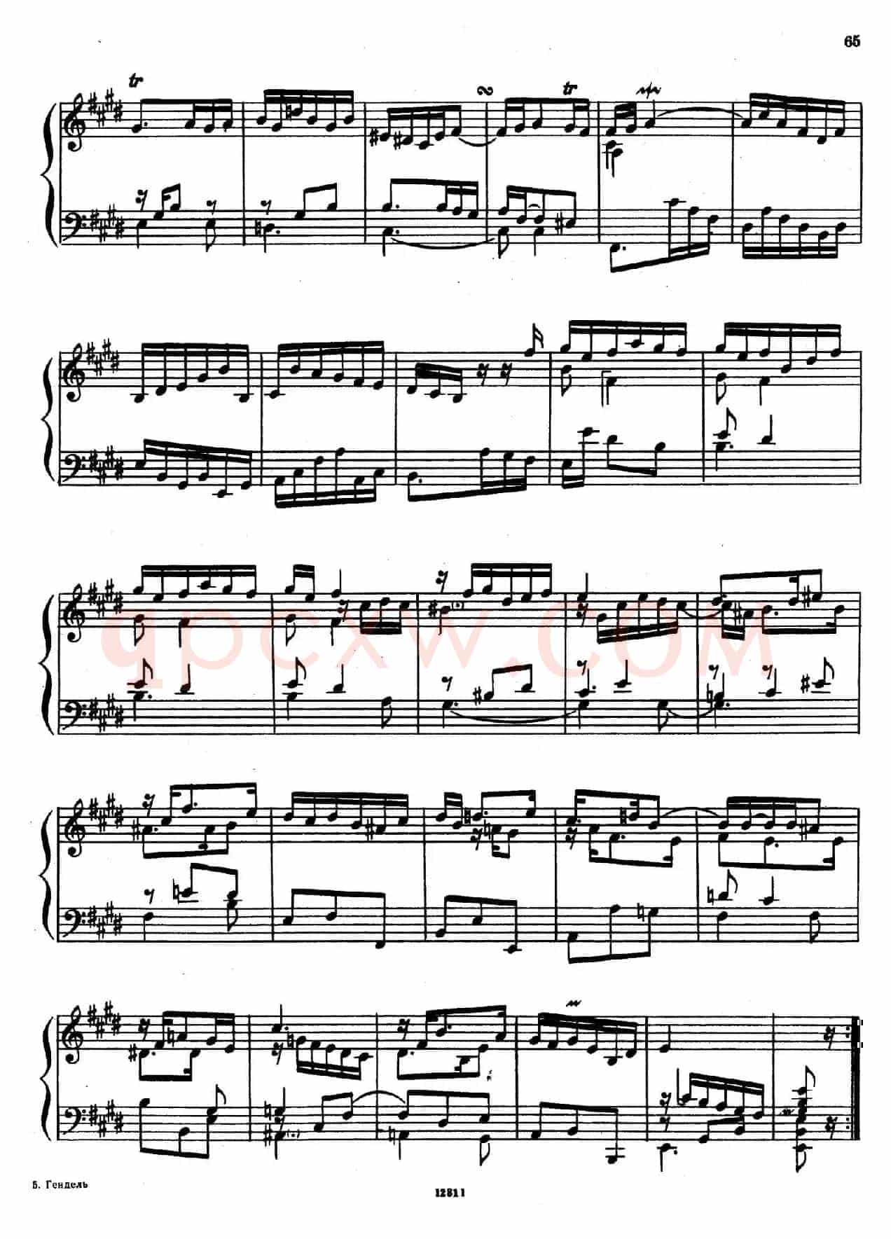 Suite No.5 in E Major HWV 430(E大调第五组曲)